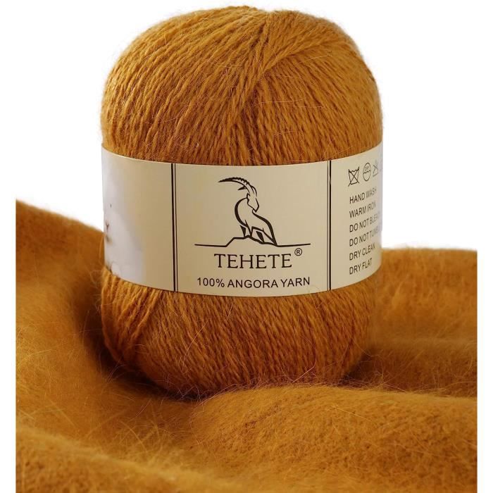 Pelote De Laine 70% Angora / 5% Cachemire - Fil à Tricoter Dentelle Taupe (425m/50g) - 250g