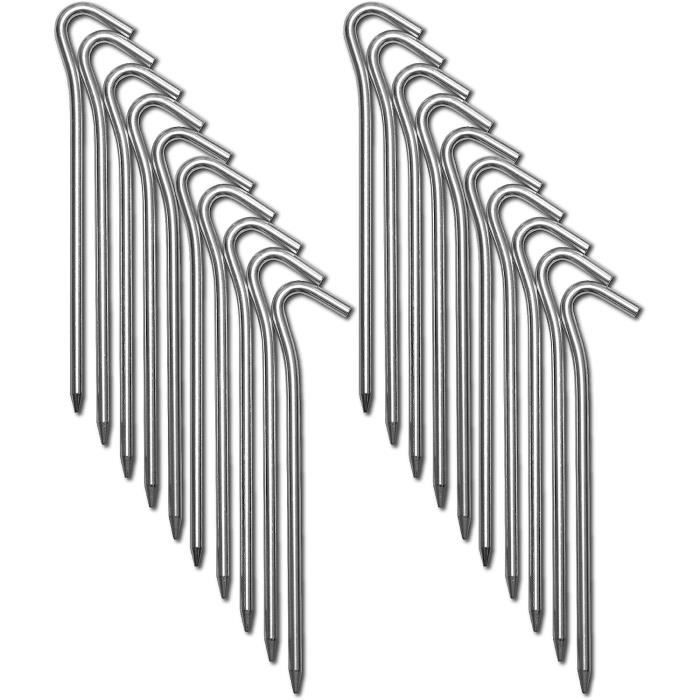 20 Pièces Piquets De Tente En Alliage D'aluminium Avec