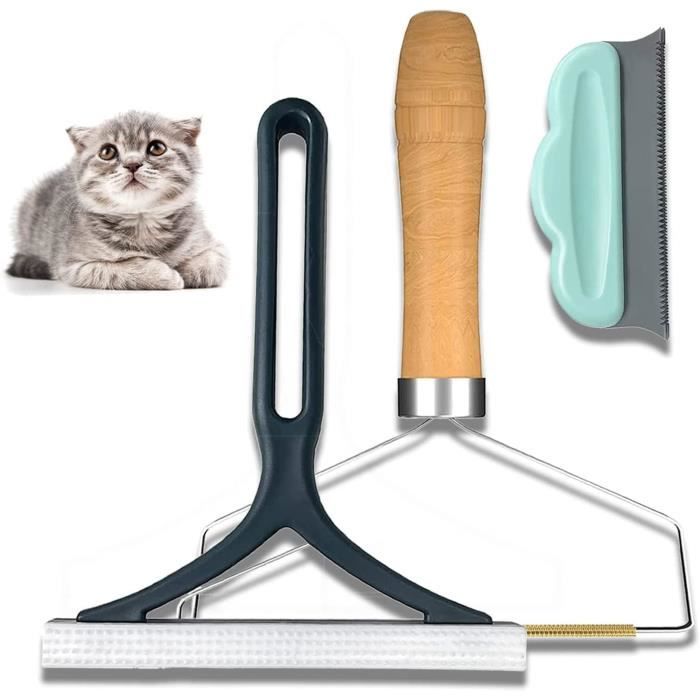 2 Pièces Gant Poil Chat, Double Face Brosse Poils Animaux, Réutilisable Brosse Anti Poils Animaux Pour Lavage DémêLage Et Toilettage, Gant Brosse Chat Pour Canapé Meubles Tapis Siège Auto