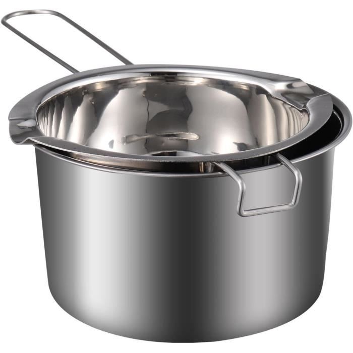 Marmite Double Bain-Marie HEMOTON 400ml - Acier Inoxydable | Pour Chocolat, Cire, Beurre