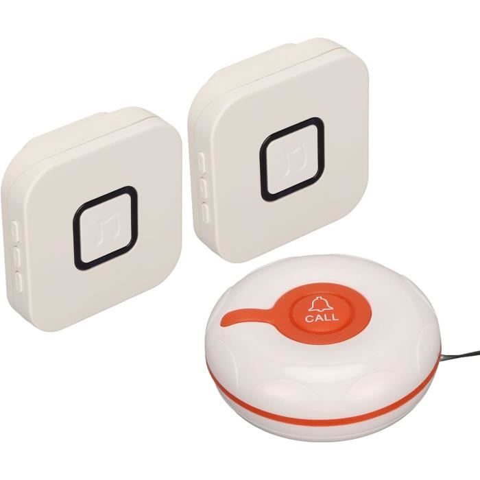 Système D'appel Infirmier Sans Fil - 6 Boutons + 2 Récepteurs, Avec LED, Pour Personnes âgées