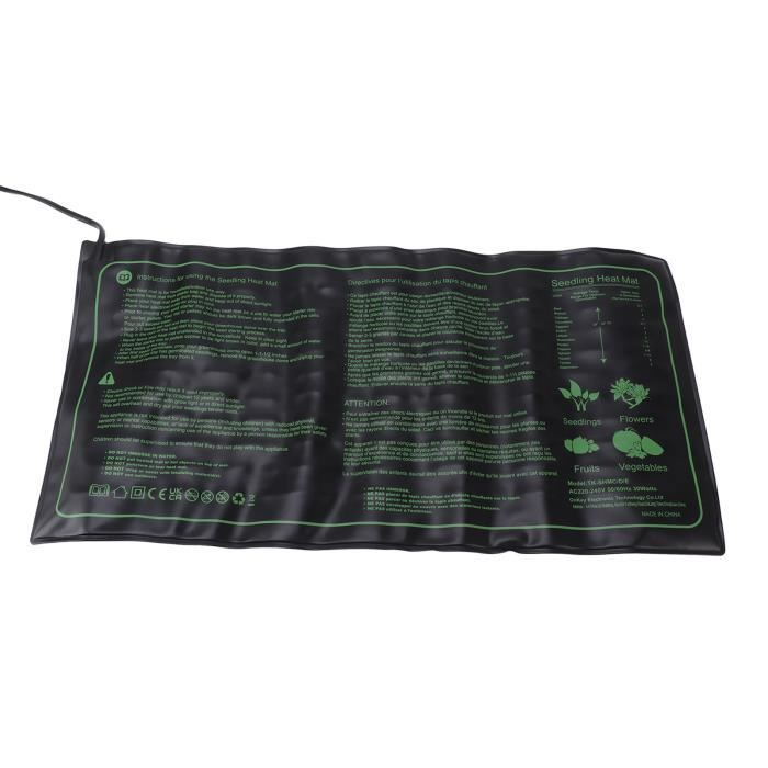 Tapis Chauffant Plantes Hyindoor Avec Thermostat - 50x25cm - 5-45°C - Imperméable IP67