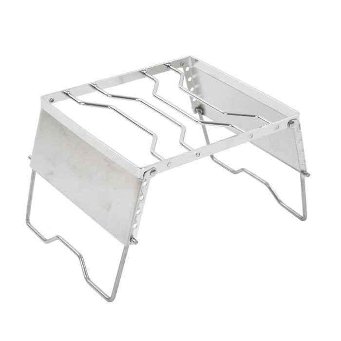 Mini Grill Pliable En Acier Inoxydable – Support Barbecue Portable Pour Camping, Feu De Camp & Pique-Nique