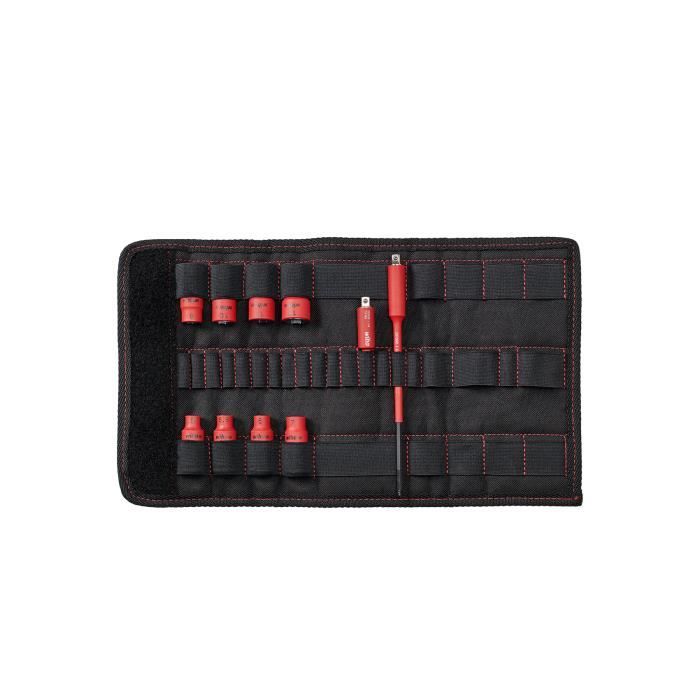 Jeu de douilles pour clés à douille 1/4 TorqueVario®-S electric WIHA - 10 pièces - 43466 Jeu de douilles pour clés à douille 1/4 TorqueVario®-S electric WIHA - 10 pièces - 43466