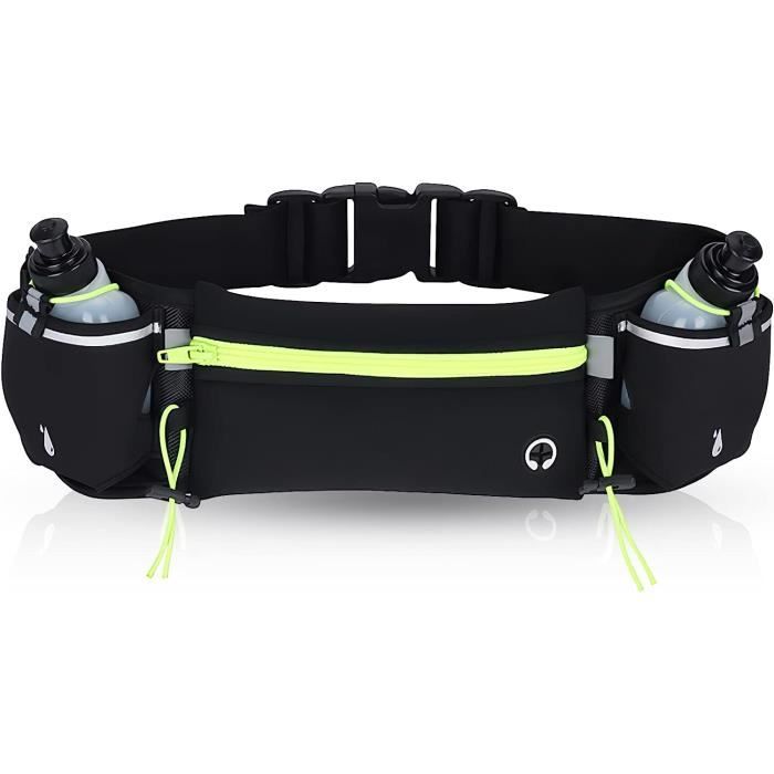 Ceinture Banane De Sport Ceinture De Course SLTAXAR - Sac Banane Étanche Avec Porte Bouteille - Réglable 60-110cm Banane Fitness Réfléchissante