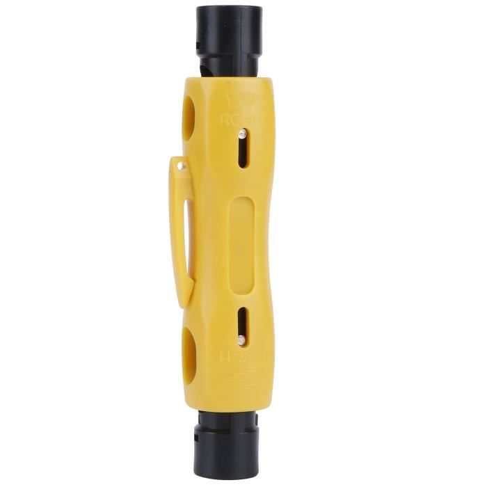 Pince à Dénuder Et Sertir Câble Coaxial - Multifonction Pour Câbles RG6 - Outil Compact Pour Installation TV, Satellite, Vidéosurveillance