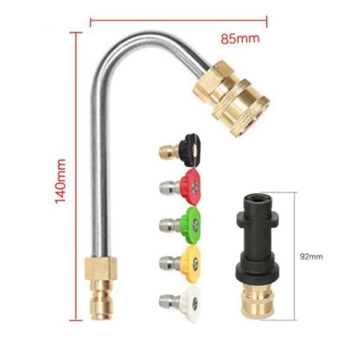 Raccords et outils de liaison adaptés aux nettoyeurs haute pression : Accessoires compatible avec Karcher : Adaptateur M22M 1/4M conique, Raccord compatible avec Karcher, Raccord Karcher