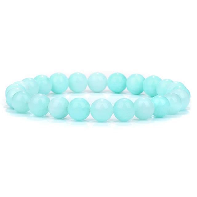 BRACELET SCARABÉE AMAZONITE LUCIA EN PIERRES NATURELLES