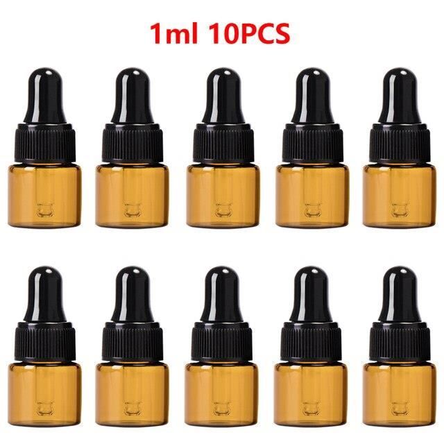BOUTEILLE FLACON FLACONPOMPE,B1MLFlacon Comptegouttes Vide Rechargeable En Verre, Mini