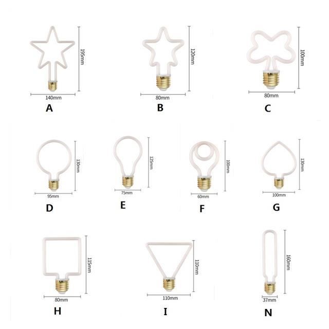 Ampoule,MilkBAmpoules Led rétro Edison, 220V, E27, néon, Filament