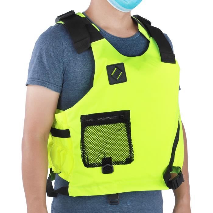 Gilet De Sauvetage Adulte Ajustable - Flottaison Solide - Idéal Kayak, Paddle, Bateau - Éléments Réfléchissants Et Sifflet - Poids Supporté 25-100 Kg