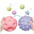 bébé sensorielles Balles silicone massage doux balle bébé texturé multi boule colorée enfant tactile main balle jouet accessoires-1