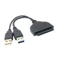 Adaptateur USB 3.0 vers SATA, Câble USB 3.0 vers SATA pour disque dur 2.5 SSD,HDD-1