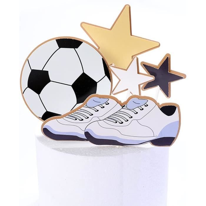 Déco Cake Design Décoration Gâteau Foot LHOEST - 27 Pièces Thème Football - Pour Anniversaire Enfants - Carton Qualité Alimentaire Déco Cake Foot
