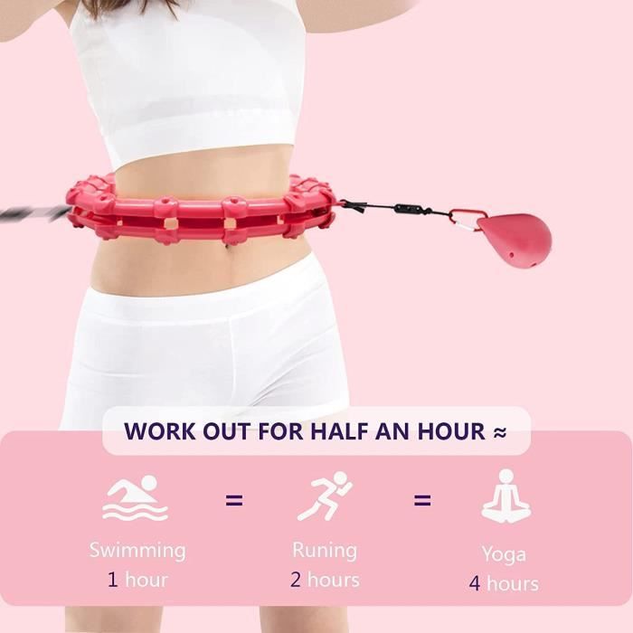 Hula Hoop Fitness Intelligent – Cerceau Minceur Violet, 16 Segments, Sans Compteur