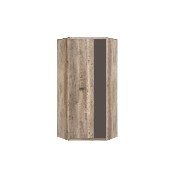 Armoire d'angle chambre salon LISETTO HUCOCO Style moderne