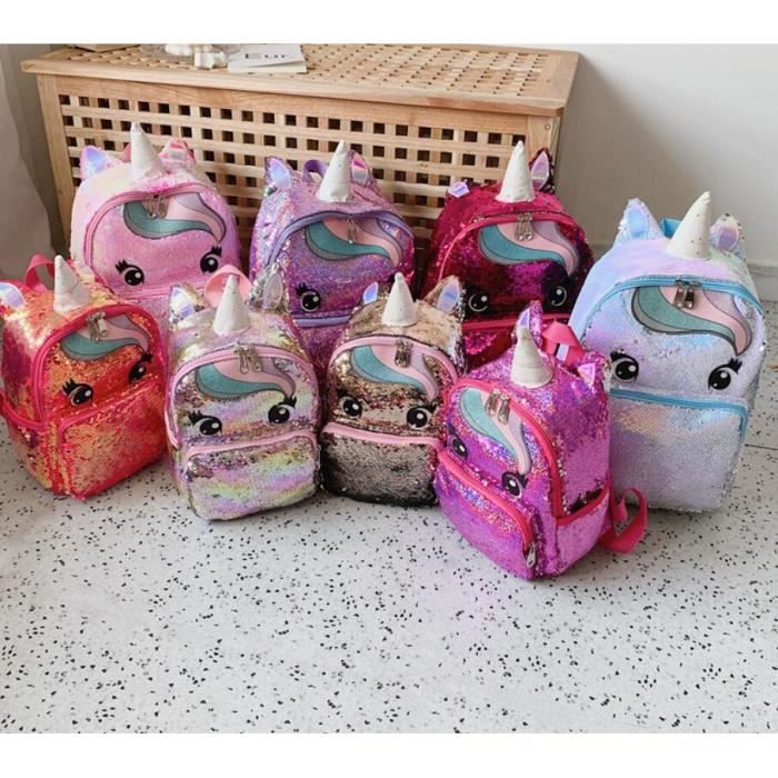 Sac à dos ECELEN Licorne Paillettes 29x37 cm Multicolore