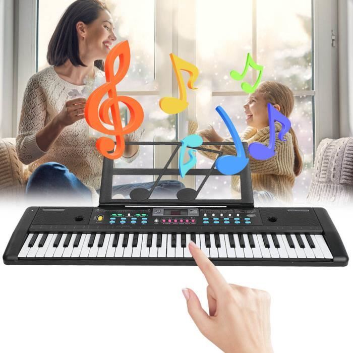 Clavier Électronique Numérique Noir, 61 Touches, Piano Électronique, Instrument De Musique