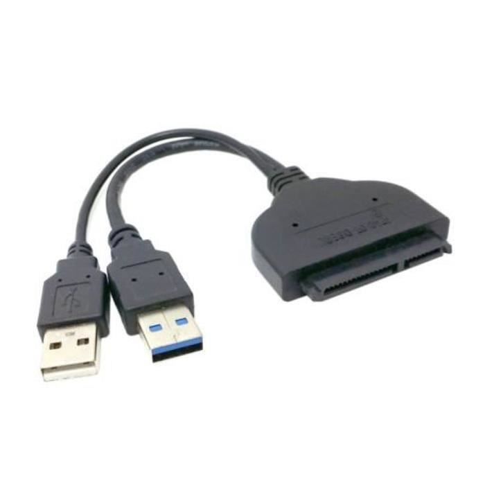 CableCreation Adaptateur USB 3.0 vers SATA, câble SATA vers USB 3.0,  compatible disque dur SATA III 2,5, 0,5 m, noir : : Électronique