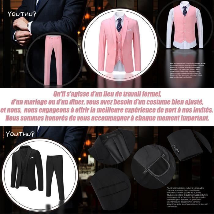 Costume Hommes uni MOBIGARLAN WZC227 Pièces Gris Fête