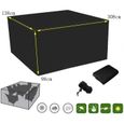 Housse Mobilier de Jardin Extérieur Grande étanche Cube Set de Table Housse de Protection pour Rotin Terrasse 308 * 138 * 98 cm-2
