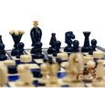 Lovely Blue KINGDOM Chess & Drafts 35cm - 13.8in Jeu d'échecs en bois européen populaire! Produit original de Master Of Chess-2
