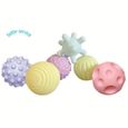 bébé sensorielles Balles silicone massage doux balle bébé texturé multi boule colorée enfant tactile main balle jouet accessoires-2
