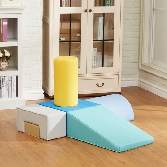 Set De 3 Blocs En Mousse AIYAPLAY Pour Escalade – Formes Géantes, Simili Cuir, Antidérapant, Dès 6 Mois