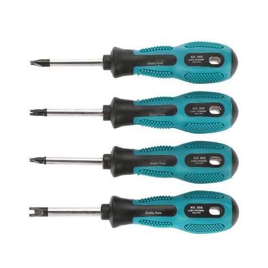 Lot De 4 Embouts De Tournevis Forme Spéciale Type Y/U - Longueur 50 Mm ABS - Neuf