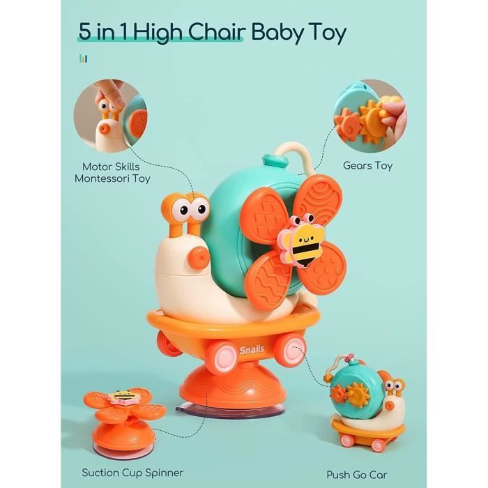 Jouet à ventouse pour chaise haute - High chair Spinning Toy