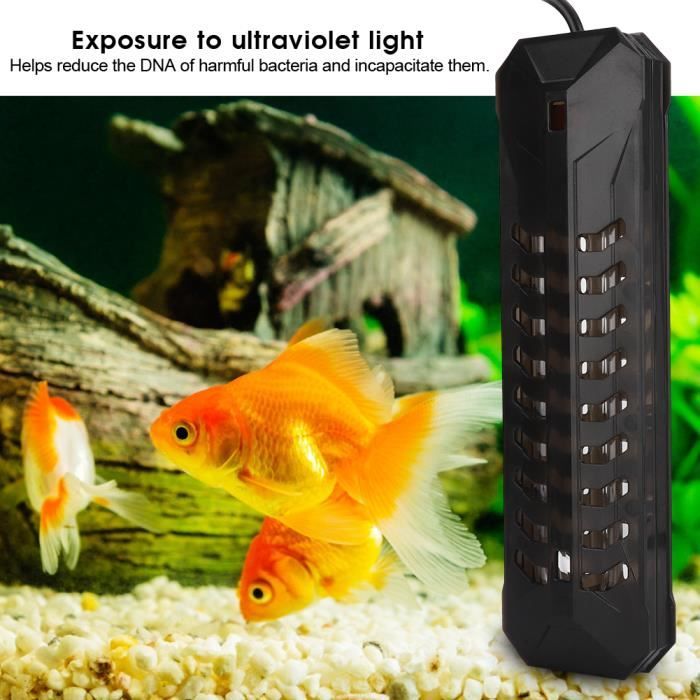 Lumière UV de Stérilisateur Submersible d'Aquarium-Lampe Germicide de  Bassin de Poissons (220V 18W)