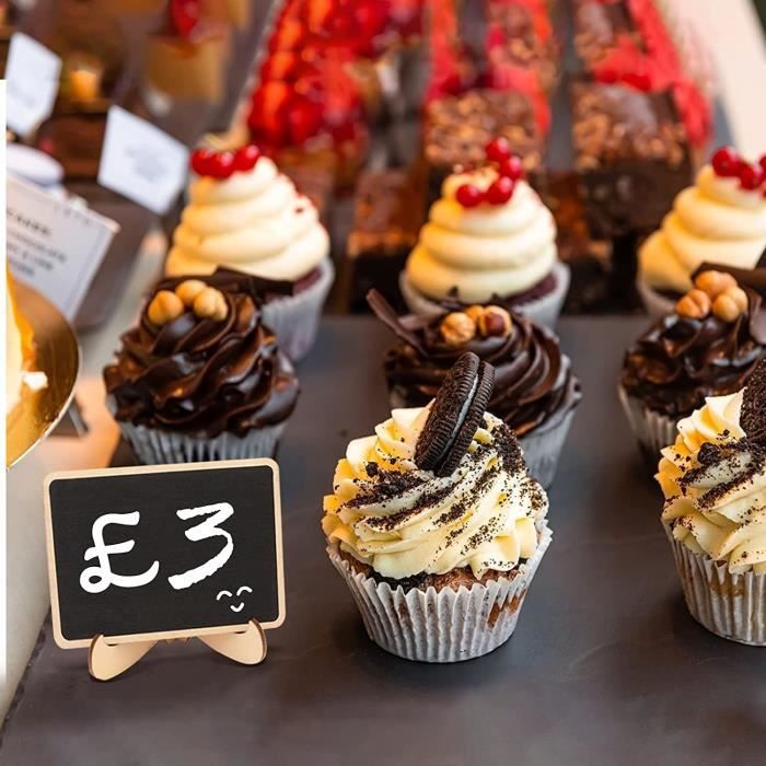 31 Mini Ardoises Effaçables Avec Marqueurs - Idéal étiquettes Prix, Mariage, Bureau - Lot Complet