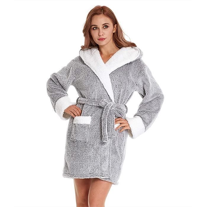 Timsophia Peignoir doux a capuche en polaire avec motif animal koala Pour femme 57 Cdiscount Maison