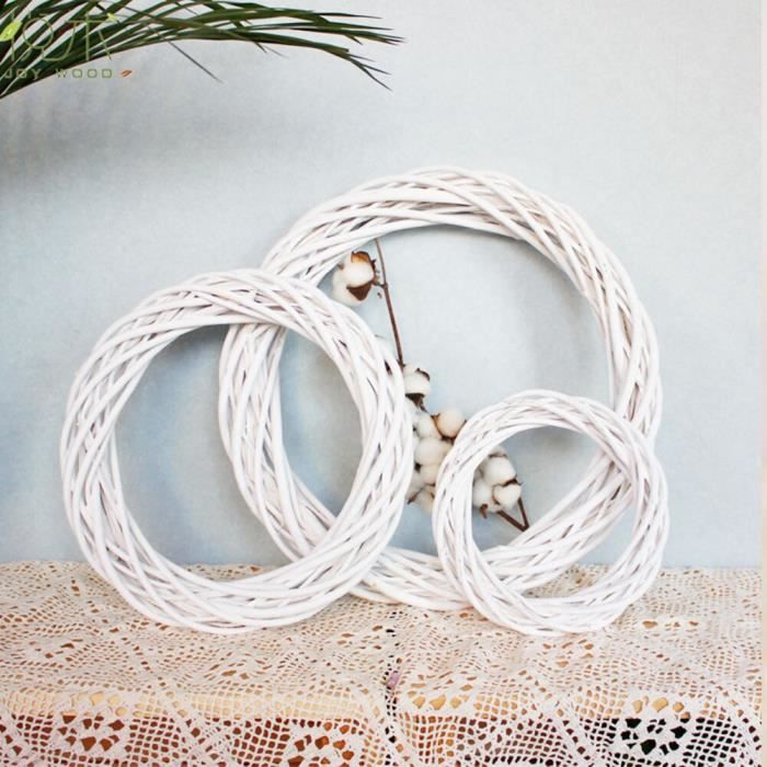 Couronne En Osier Naturel 30 Cm - Anneau De Vigne Tressé - Pour Décoration Mur, Porte, Table - Mariage, Noël, Saisons