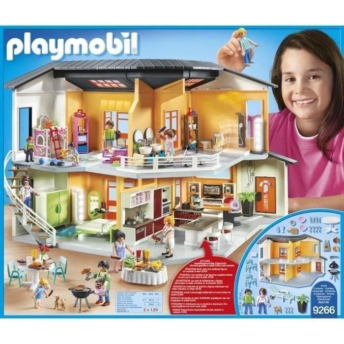 PLAYMOBIL - 9266 - City Life - La Maison Moderne - 137 pièces - Mixte -  Bleu - Plastique - Cdiscount Jeux - Jouets