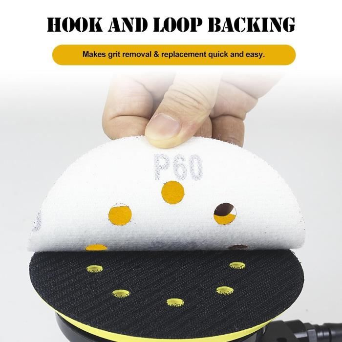 Disques Abrasifs 125mm Grain 80 Papier Poncer 90 Pièces 8 Trous Disque