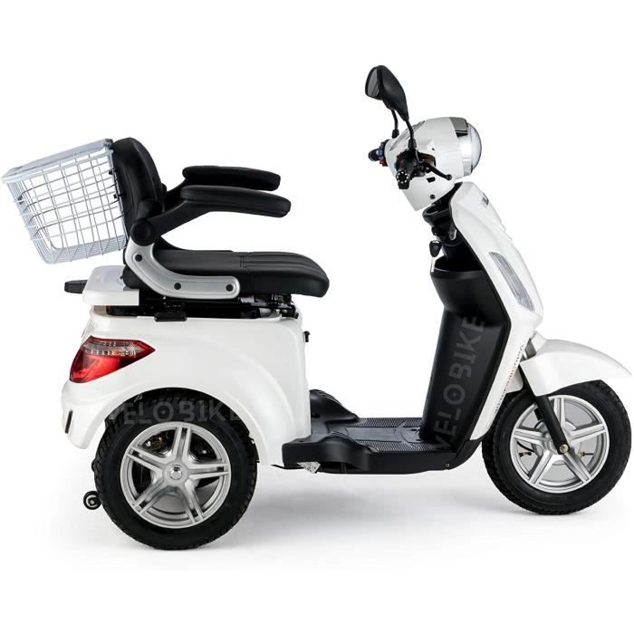 VELECO Tricycle électrique Mobilité/Loisirs Scooter Senior Handicapé  Affichage numérique Panier (Blanc) - Cdiscount Santé - Mieux vivre