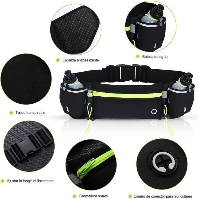 Sac Banane Brillant Pour Homme Et Femme, 3 Poches Zippées, Réglable