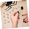 40Pcs Nail Alliage Bijoux Vintage Nail Art 3D Spider With Rhinestones Nail Art Glitters For Halloween Gem Stickers Metal Stickers Na-3