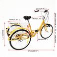 6 vitesses 24 "3 roues vélo adulte tricycle trike tricycle vélo de croisière avec lumière-3