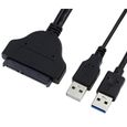 Adaptateur USB 3.0 vers SATA, Câble USB 3.0 vers SATA pour disque dur 2.5 SSD,HDD-3