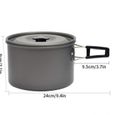 LD27363-Pique-nique Pot Camping Cuisiner Pot Ultralight Vaisselle Vaisselle Ultralight Pot de cuisson unique Ustensiles pour rando-3