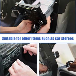 Porte Clé Jo 2024 Kit Universel Extraction Autoradio - 4 Outils Démontage Stéréo Voiture, Acier Haute Résistance Outil Universel Autoradio