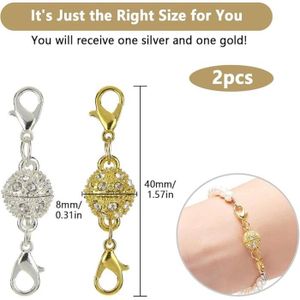 Lot De 12 Paires Fermoirs Aimantés Ronds Pour Bijoux DIY - Colliers, Bracelets - Faciles à Utiliser