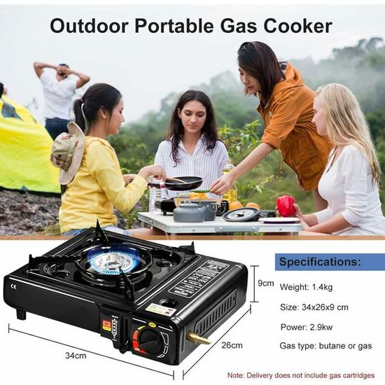 Réchaud Camping Gaz 2900W - Brûleur Unique, Régulation Puissance - Compact, Mallette - Pour Randonnée, Trekking