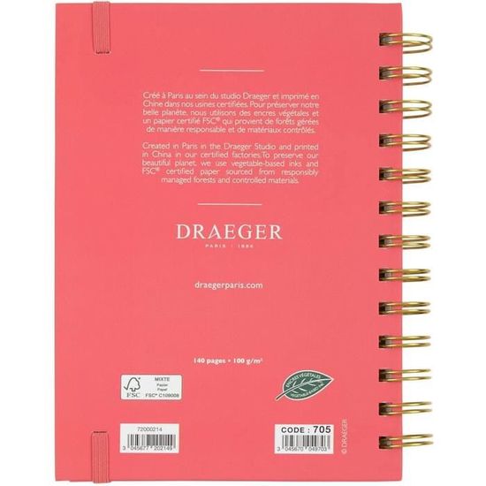 Agenda Papier Semainier - 2022 - 2023 - Noir Doré - Draeger Paris -  Cdiscount Beaux-Arts et Loisirs créatifs