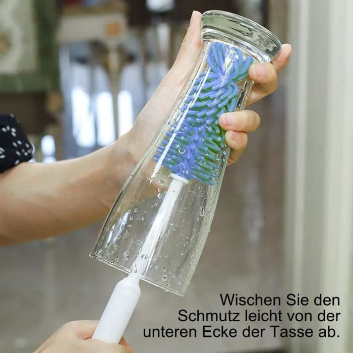 Nettoyeur de bouteille en silicone 2 en 1 avec brosse de nettoyage -  Bleu,299 - Cdiscount Maison
