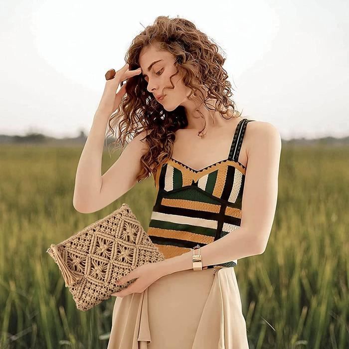 Pochette outlet femme paille
