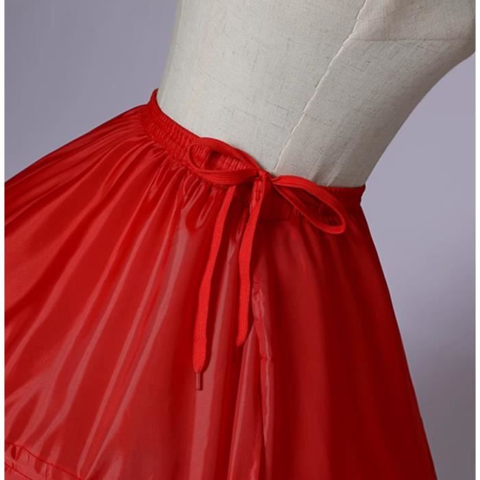 GRMTCOLT 6 Cerceaux Jupon Crinoline Rouge Haute Qualit Sous jupe