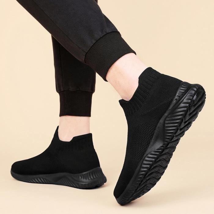 Homme Basket sans lacet respirables et décontractées Noir - Cdiscount  Chaussures